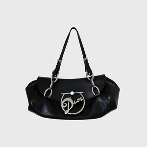 DIOR RARE METAL LOGO PLATE BAG